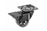 Koliesko nábytkové Calibro 35mm otočné s brzdou čierne - V.P.F.MEDIUM s.r.o. Stavebné a nábytkové kovanie