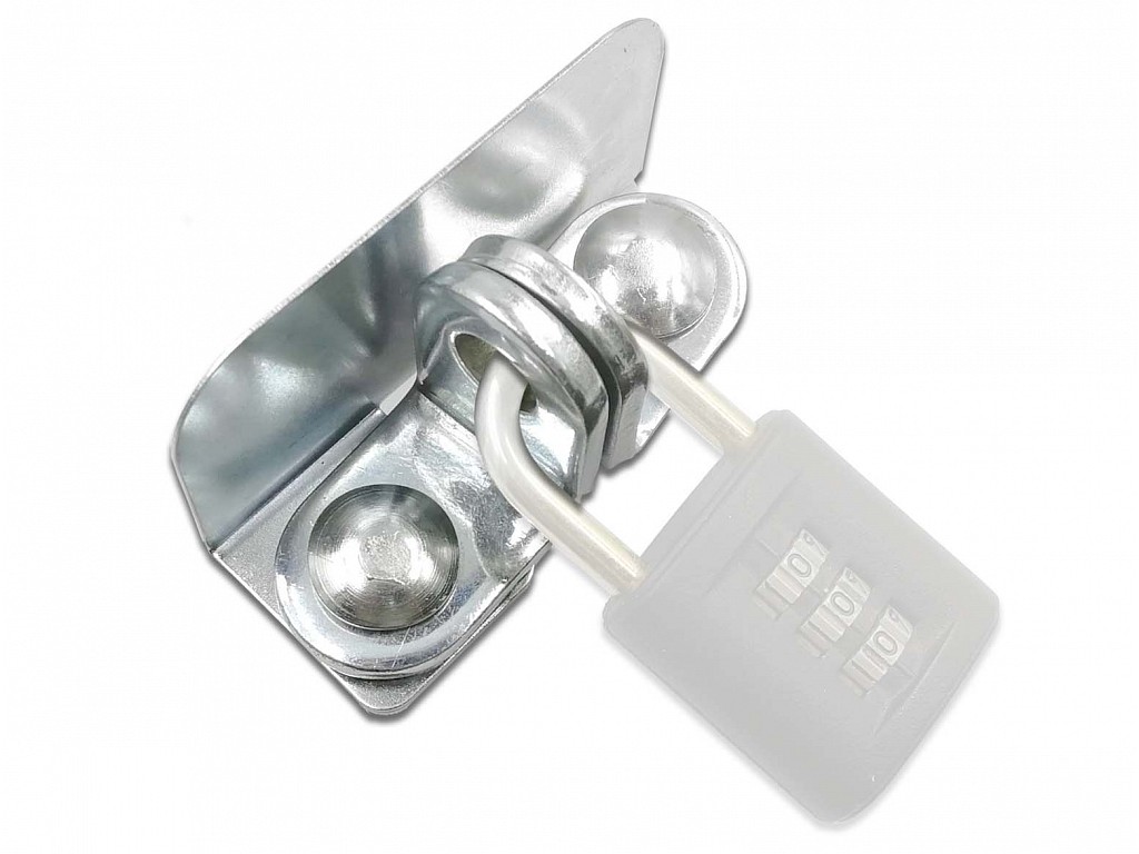 Závora na visiaci zámok so strieškou - V.P.F.MEDIUM s.r.o. Stavebné a nábytkové kovanie