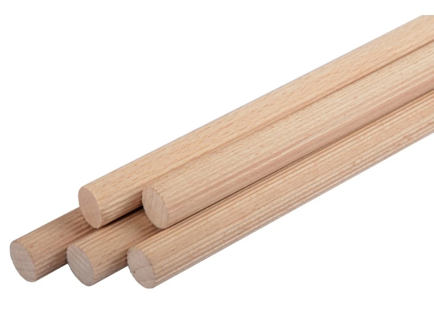 Tyč D-12mm/1m buk vrúbkovaná - V.P.F.MEDIUM s.r.o. Stavebné a nábytkové kovanie