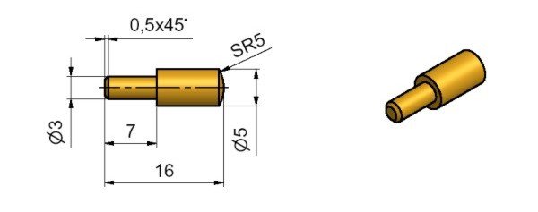 Podperka čipková 5/3mm Ms - V.P.F.MEDIUM s.r.o. Stavebné a nábytkové kovanie