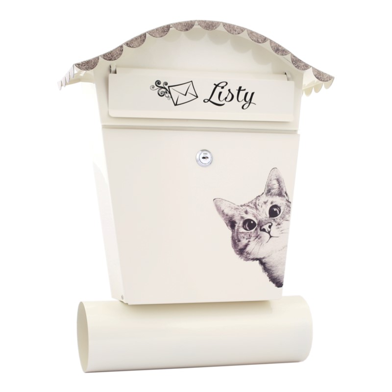Schránka Mačka šedá + valec - Schránky domové | ***
