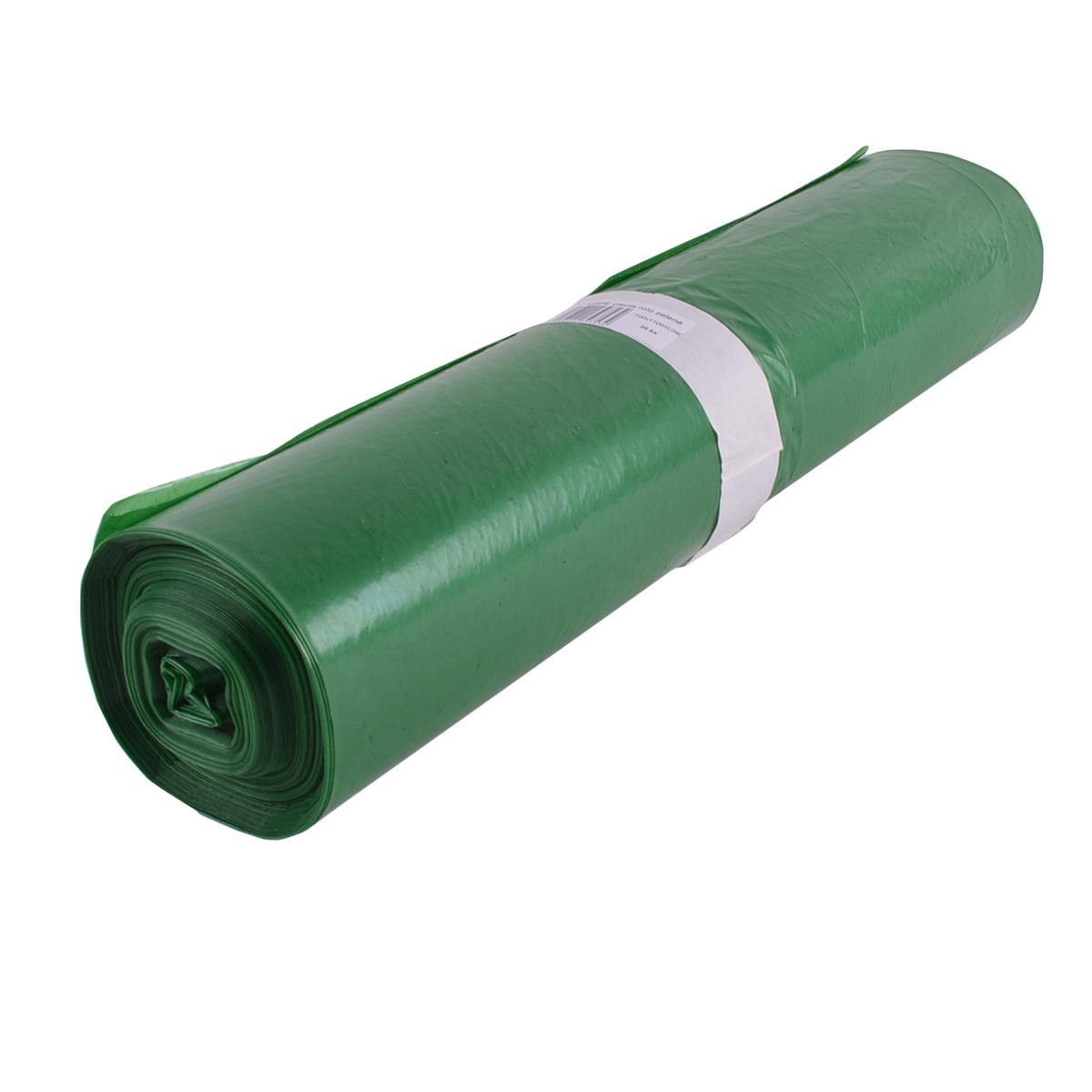 Vrece na odpad 70x110cm 120L 40µm 25ks/bal zelené - V.P.F.MEDIUM s.r.o. Stavebné a nábytkové kovanie