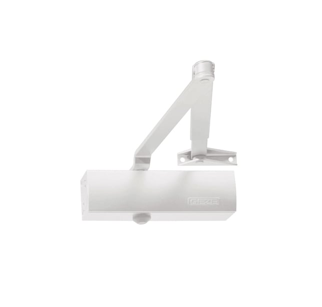 Samozatvárač Geze TS1500 s ramenom biely - V.P.F.MEDIUM s.r.o. Stavebné a nábytkové kovanie