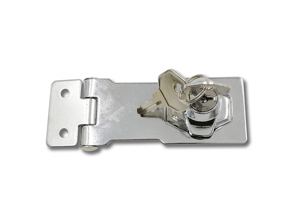 Petlica uzamykateľná 76mm Cr, 2 kľ. - V.P.F.MEDIUM s.r.o. Stavebné a nábytkové kovanie