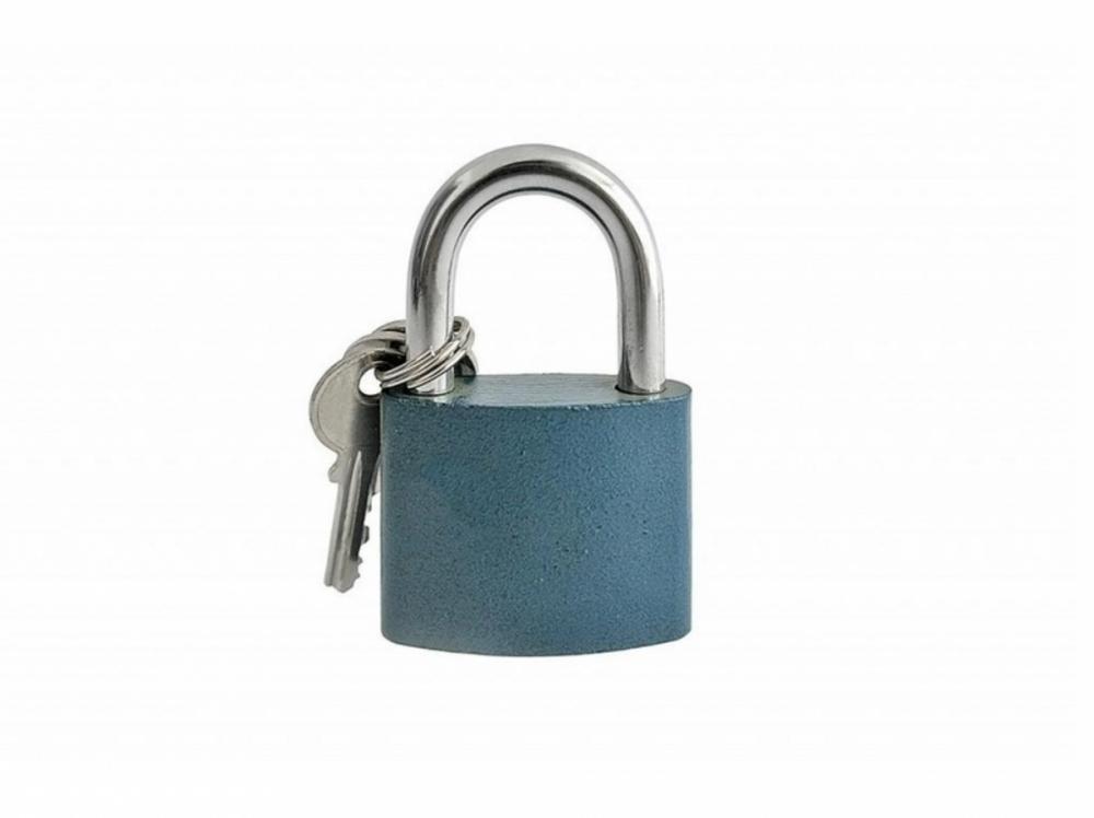 Zámok vis. Blossom 63mm modrý 3 kľ. - V.P.F.MEDIUM s.r.o. Stavebné a nábytkové kovanie