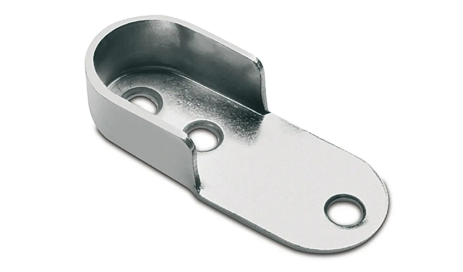 Držiak šatníkovej tyče ovál Cr - V.P.F.MEDIUM s.r.o. Stavebné a nábytkové kovanie