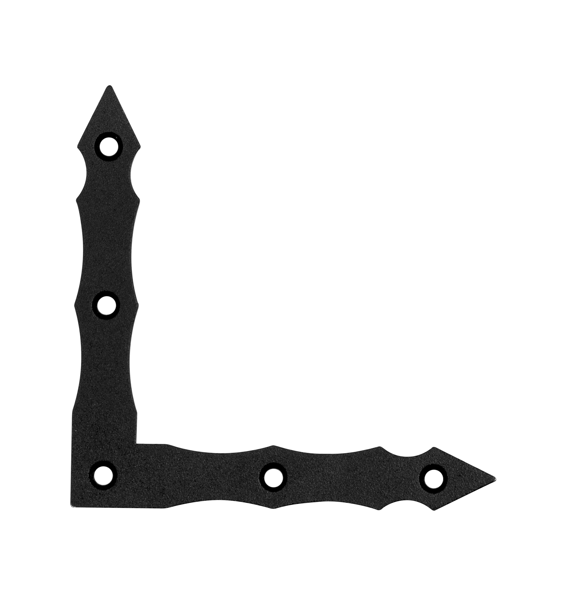 Rohovník ozdobný 150x150x25mm čierny matný - Novinky V.P.F.MEDIUM s.r.o. Stavebné a nábytkové kovanie