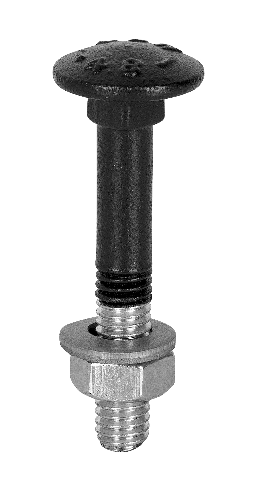 Skrutka ozdobná vratová s polguľatou hlavou M6x40mm čierna matná/bal.4 ks blister - V.P.F.MEDIUM s.r.o. Stavebné a nábytkové kovanie